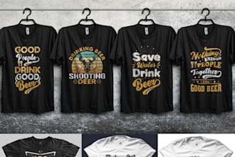 design custom trendy typography tshirts for print
