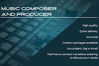 compose music for video games, streams, any project you can imagine