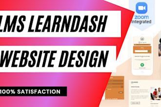 design wordpress lms website and learndash lms