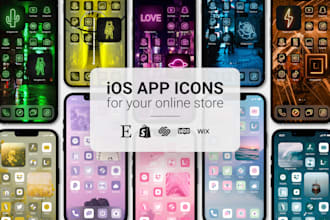 design aesthetic app icons and widgets for your etsy shop