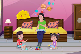 create cartoon character illustrations for kids