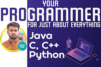 be your programmer for java, c, and python