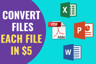 perfectly turn any file conversion to pdf,png,word,excel,ai