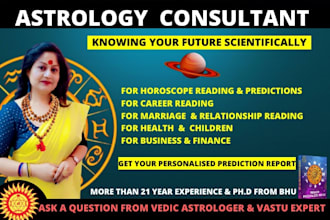 do vedic astrology reading of your birth chart and predict future