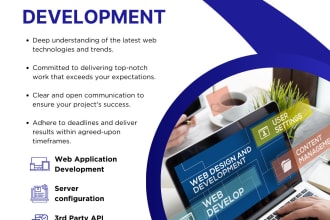 develop full stack web applications in PHP, laravel and js