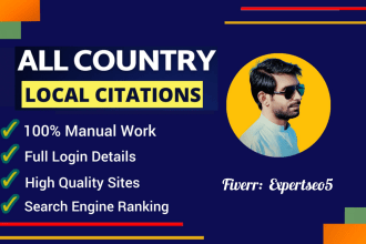 do top USA, UK, australia, canada local seo citations and directories