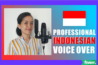 deliver voice over in bahasa indonesia for elearning project