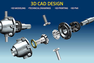 do 3d cad model, cad design, 3d printing, step, stl, dxf, obj