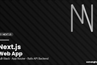 build a modern next js web application with a rails or rest API backend