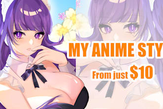 draw awesome anime character for oc, fanart, vtuber art, manga illus