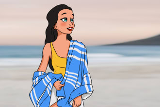 drawing disney character style for you