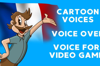 create fun character voices in english or french