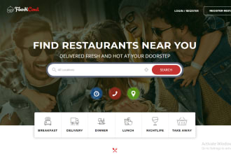 design restaurant website with online order system