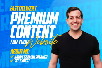 write premium SEO content for your website in perfect german
