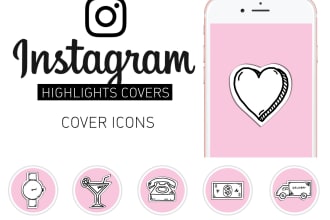 design professional and attractive instagram story highlight icons