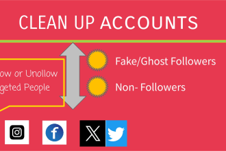 remove the fake followers and unfollow instagram followings