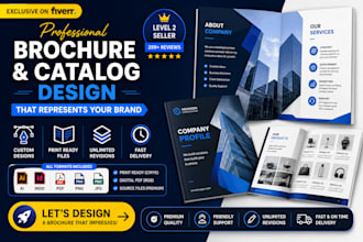 design a professional company profile, corporate brochure or catalog