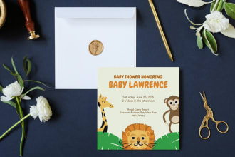 design gender reveal baby shower invitation card