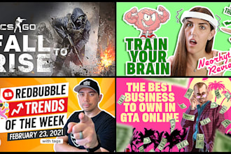 design a professional clickbait youtube thumbnail