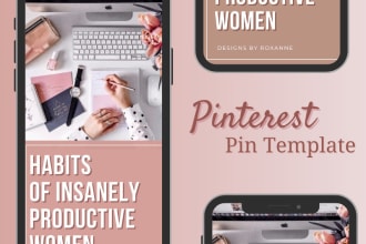 design a beautiful pinterest pin template