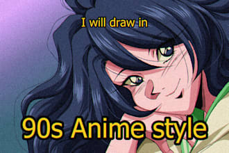 draw your character in 90s anime style