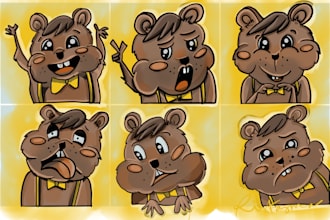 make cute animal illustration