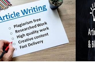 do article writing and technical writing for your blogs