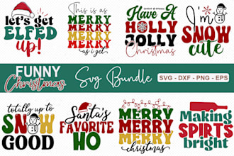 do unique halloween and christmas bundle for your etsy