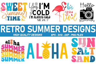 do unique retro summer bundle for your etsy and others