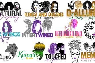 do hair salon,hair braids,locs hair logo