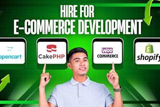 develop ecommerce store in opencart, shopify, woo commerce