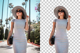 remove background to transparent white and hair masking in photoshop