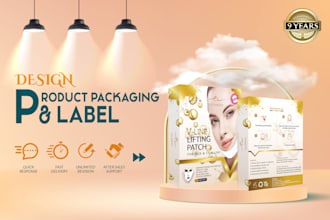 do redesign label or box design editing and image editing in a day