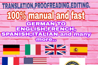 translate german to english,italian to english,french to english