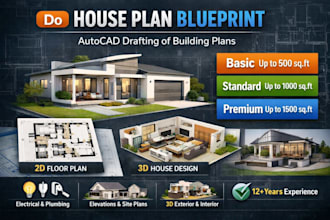 do house plan blueprint autocad drafting of building plans