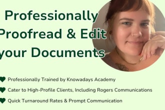 proofread or edit any document