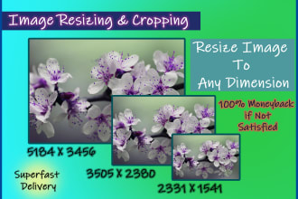 resize your images in inches or any other dimension