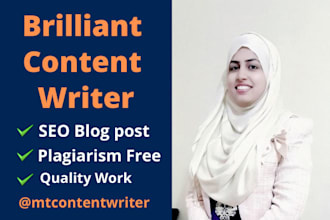 be your SEO content writer, blog post writer