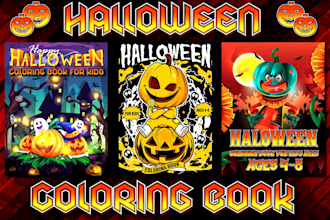 do halloween coloring book cover for toddler children kids