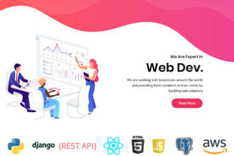 develop and optimize python django, flask web applications