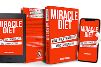design a book cover or ebook cover with 3d mockup