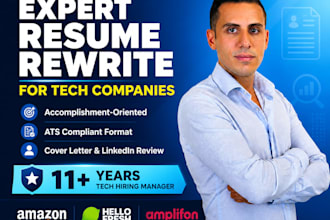 review and rewrite your resume for amazon or tech companies