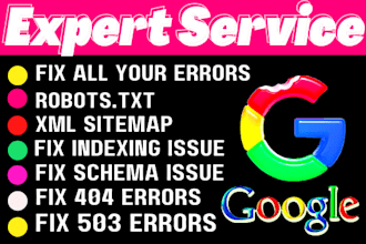 fix search console errors and google indexing service