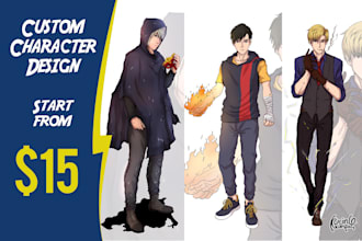custom character designs in anime or manga style made just for you