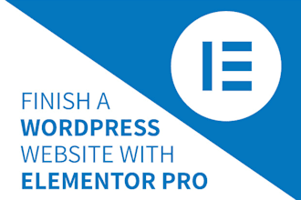 finish a wordpress website with elementor pro