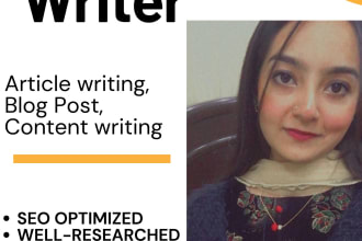 write SEO articles, blog posts, or content writing
