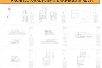 draft architectural and permit drawings in autodesk revit