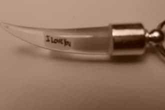 make a rice charm that says I Love You