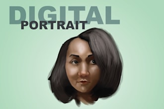 draw a realistic digital portrait
