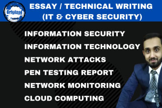 do technical writing related to information technology, and cyber security